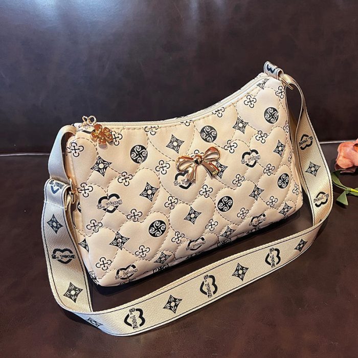 Letter Printed Bag White