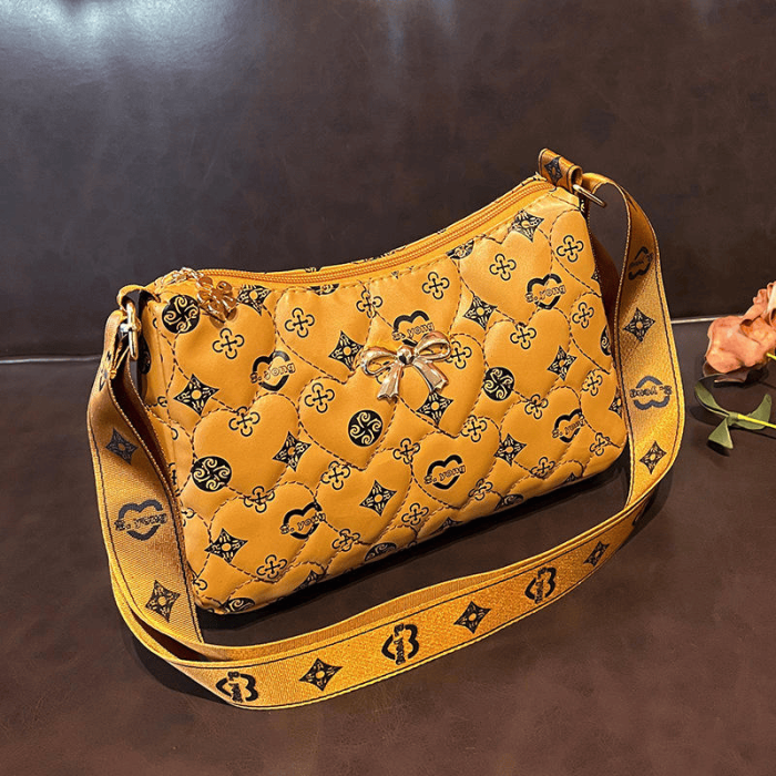 Letter Printed Bag Yellow