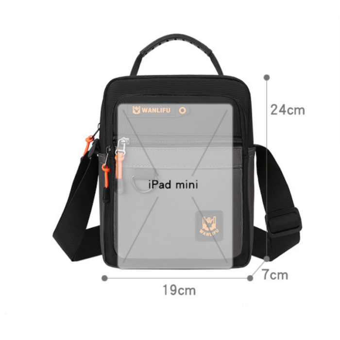 New Men's Multi-Layer Trendy Single Shoulder Oxford Cloth Waterproof Crossbody Bag - Image 6