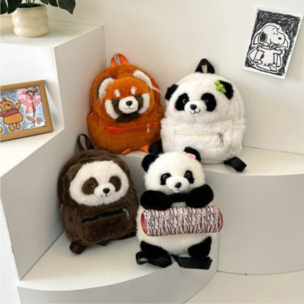 Red panda schoolbag